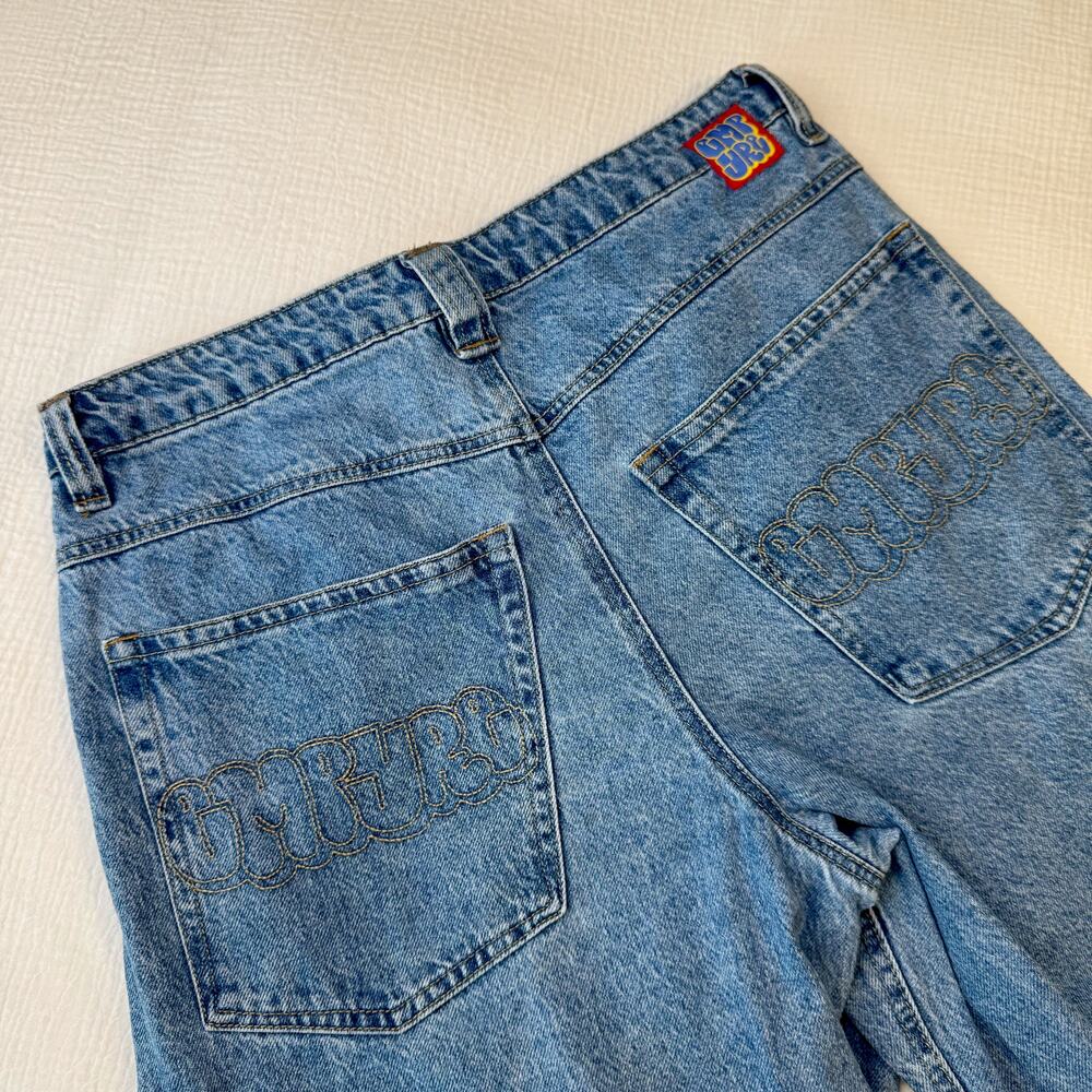 Empyre Easy Now Jeans Y2K Blue Denim Straight Leg Men's 32 Relaxed Fit Skate - Picture 12 of 16